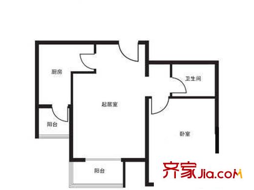 廣豐園戶型圖戶型圖 1室1廳1衛(wèi)1廚
