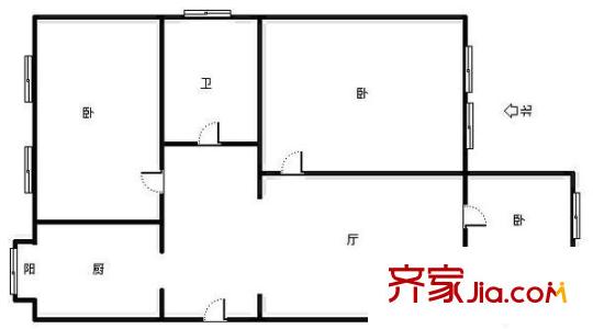 溪波里戶型圖戶型圖 3室1廳1衛(wèi)1廚