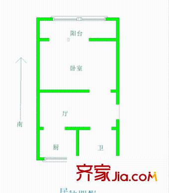 紫光苑戶型圖戶型圖 1室1廳1衛(wèi)1廚