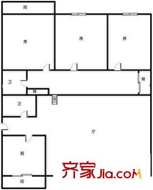 名都公寓戶(hù)型圖戶(hù)型圖 3室2廳2衛(wèi)1廚