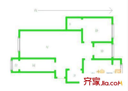 名都公寓戶(hù)型圖戶(hù)型圖 3室1廳2衛(wèi)1廚