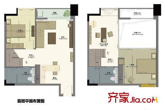 萝岗奥园广场A户型大三房公寓 3室2厅2卫1厨