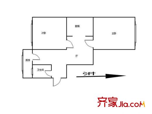羅江西里戶(hù)型圖戶(hù)型圖 2室1廳1衛(wèi)1廚
