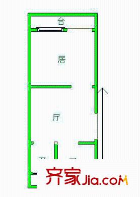 富秀園戶型圖戶型圖 1室1廳1衛(wèi)1廚