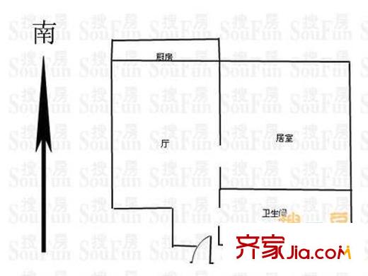 科園公寓戶型圖戶型圖 1室1廳1衛(wèi)1廚