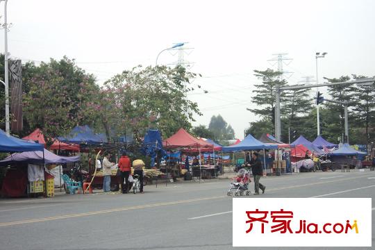 广州亚运城距离项目约1公里的摊档