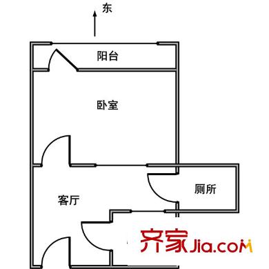 昆璞里 1室 戶型圖