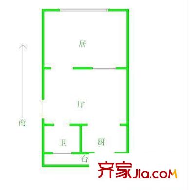 義江里戶型圖戶型圖 1室1廳1衛(wèi)1廚