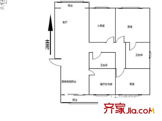 萬(wàn)維花園戶型圖戶型圖 4室1廳1衛(wèi)1廚
