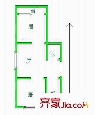 萬維花園戶型圖戶型圖 2室1廳1衛(wèi)1廚