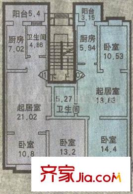 芳水河畔戶型圖戶型圖 4室2廳2衛(wèi)1廚