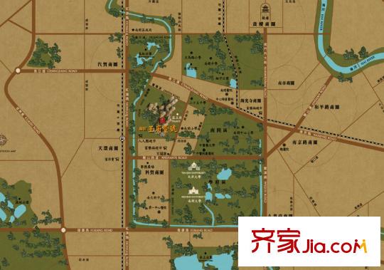 融創(chuàng)王府壹平方米區(qū)位圖