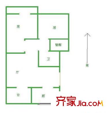 美好里戶型圖戶型圖 2室1廳1衛(wèi)1廚