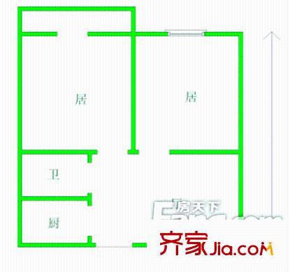 美好里戶型圖戶型圖 2室1廳1衛(wèi)1廚