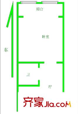美好里戶型圖戶型圖 1室1廳1衛(wèi)1廚
