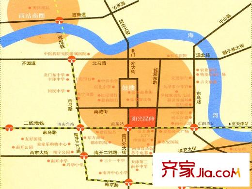 陽光晶典交通圖區(qū)位圖