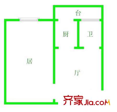 金潭花園戶型圖戶型圖 1室1廳1衛(wèi)1廚
