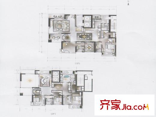越秀・星汇御府02单位户型图 8室3厅5卫2厨