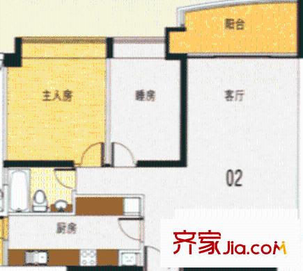 凯旋新世界2室2厅1卫1厨