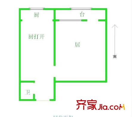 白樓仕嘉戶型圖 戶型圖 2室2廳1衛(wèi)1廚