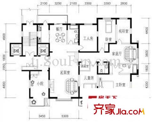 白樓仕嘉戶型圖戶型圖 5室3廳3衛(wèi)