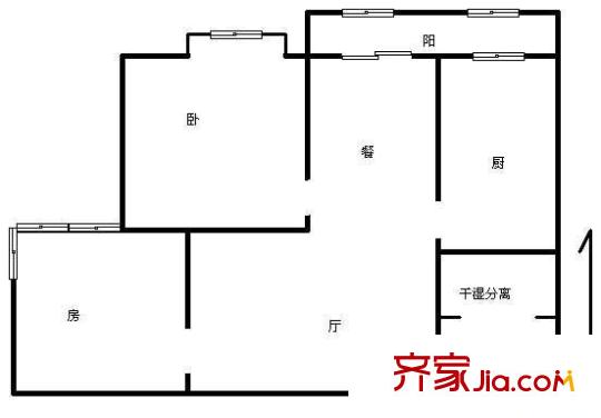 白樓仕嘉戶型圖戶型圖 2室2廳1衛(wèi)1廚