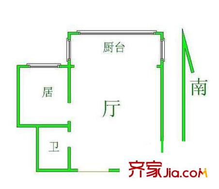 正源公寓戶型圖戶型圖 1室1廳1衛(wèi)1廚
