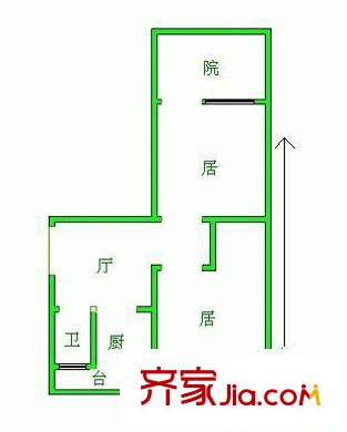 孚泰公寓戶型圖戶型圖 2室1廳1衛(wèi)1廚