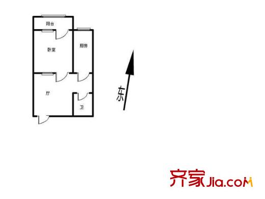 孚泰公寓戶型圖戶型圖 1室1廳1衛(wèi)1廚