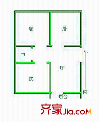 金水畔家園戶型圖戶型圖 3室1廳1衛(wèi)1廚