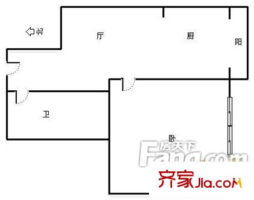 珠海里戶(hù)型圖戶(hù)型圖 1室1廳1衛(wèi)1廚