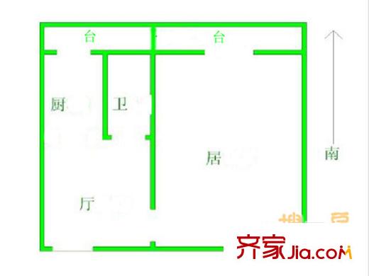 珠海里戶型圖戶型圖 1室1廳1衛(wèi)1廚