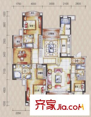 锦绣半岛13座02单位 5室2厅4卫1厨