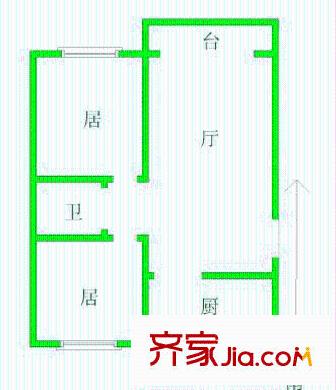 海天馨苑家福園戶型圖戶型圖 2室1廳1衛(wèi)1廚