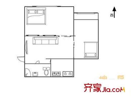 龍都南園戶(hù)型圖 戶(hù)型圖 2室1廳1衛(wèi)1廚