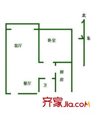 君臨天下戶型圖戶型圖 1室1廳1衛(wèi)1廚