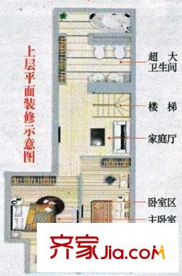 君臨天下戶型圖E戶型上層 3室3廳2衛(wèi)
