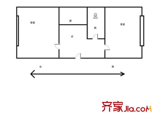 四化里戶型圖戶型圖 2室1廳1衛(wèi)1廚