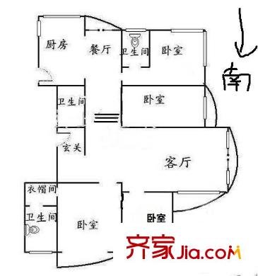 江勝天鵝湖 4室 戶型圖