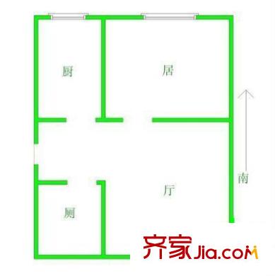 江勝天鵝湖戶型圖戶型圖 1室1廳1衛(wèi)1廚