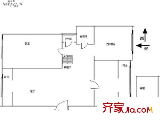 水西園戶型圖戶型圖 1室1廳1衛(wèi)1廚