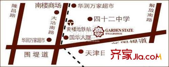 花園五座交通圖