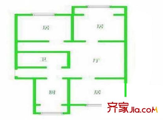 玉峰花園戶型圖戶型圖 3室1廳1衛(wèi)1廚