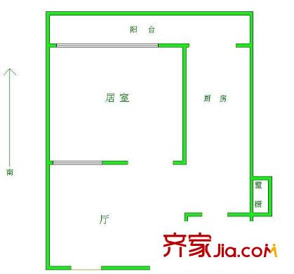 貴山小區(qū)戶型圖戶型圖 1室1廳1衛(wèi)1廚