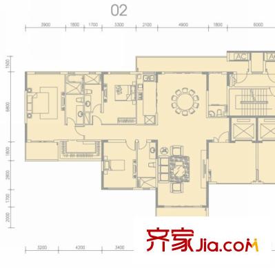 尚轩1033栋02单元 3室2厅4卫1厨