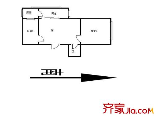 金碧園戶型圖戶型圖 2室1廳1衛(wèi)1廚