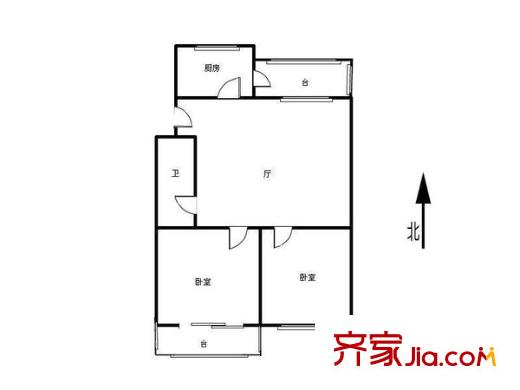 長華里戶型圖 戶型圖 2室1廳1衛(wèi)1廚