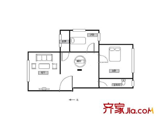 長華里 2室 戶型圖