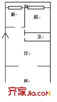 屏花里 2室 戶型圖