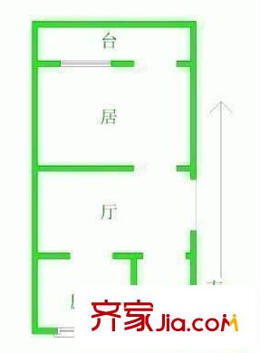 御河灣戶型圖戶型圖 1室1廳1衛(wèi)1廚